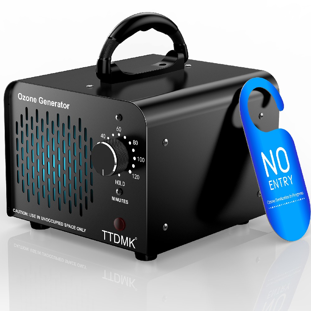 26,000mg/h Ozone Generator (Black), Ozone Machine Odor Removal, High Capacity Ozone Generator for Car/Pet/Smoke/Home/etc