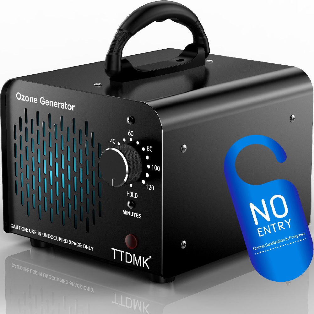 Ozone Generator 58,000mg/h, Commercial Ozone Machine Odor Removal, High Capacity Ozone Machine, Home Ozone Generator for Car, Home, Smoke, Pet, etc (Black) - by TTDMK