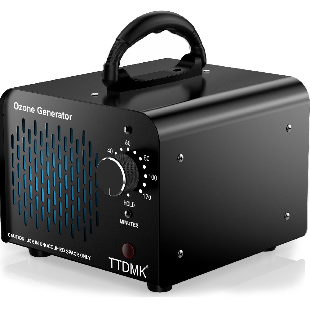 58,000mg/h Ozone Generator (Black), Ozone Machine Odor Removal, High Capacity Ozone Machine, Home Ozone Generator for Car, Home, Smoke, Pet, etc